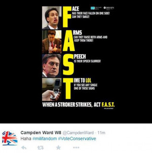 Sick Conservative poster compares Miliband to stroke victim – Mirror ...