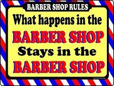 BARBER SHOP SIGN -WHAT HAPPENS - BARBER SUPPLIES, BARBER CHAIR, SALON ...