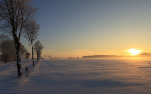 beautiful clear German Winter Sunset Nature Sunsets HD Wallpaper