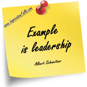 Be a Good Example…