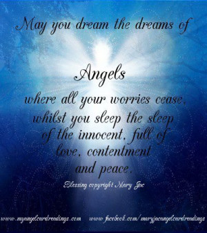 Of Angels Where All Your Worries Cease, Whilst You Sleep The Sleep ...