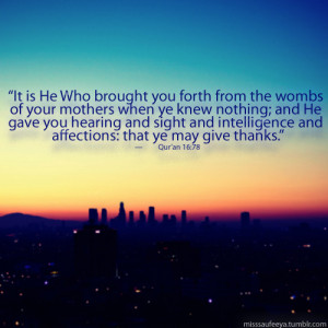 Give thanks to Allah