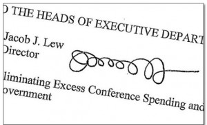 Jack Lew's baffling signature. What does it mean?