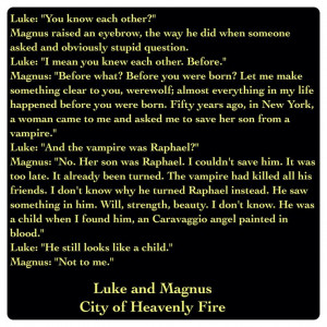 Magnus Bane and Luke Garroway (City of Heavenly Fire by Cassandra ...