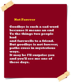 sad goodbye poem