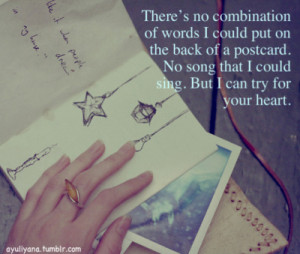 sayings combination words postcard song sing try heart jack johnson ...