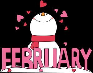 Month of February Snowman Love