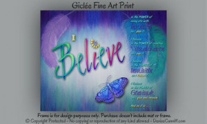Word art Believe Spiritual art Inspirational art by ArtFromDenise, $28 ...
