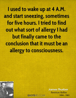 ... allergy I had but finally came to the conclusion that it must be an