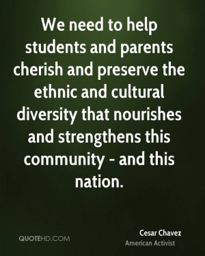 We need to help students and parents cherish and preserve the ethnic ...