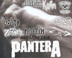 Korn, Slayer, Rob Zombie, Slipknot, Five Finger Death Punch, Mastodon ...
