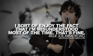 Billie joe armstrong quotes and sayings yourself enjoy