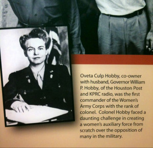 Oveta Culp Hobby as portrayed in the National Museum of the Pacific ...
