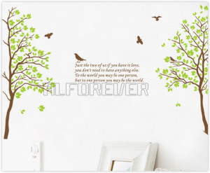Just the two of us Quote love Happy inspirational Vinyl Wall Art Room ...