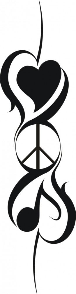 love peace and music music tattoos