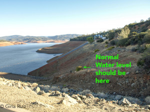 oroville dam water level 2014