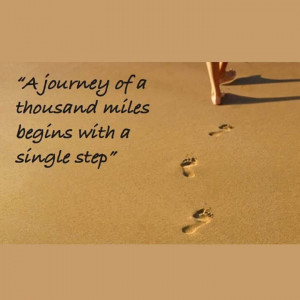 Journey of a 1000 miles, begins with a single step