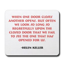 Helen Keller quote Mousepad for
