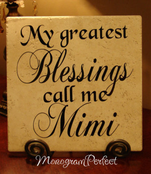 My Greatest Blessings Call Me Mimi Decorative Tile