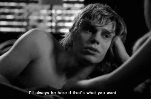 ... story Evan Peters couple cute hot indie romance tv show guy shirtless