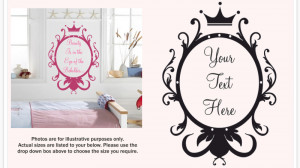... MIRROR STYLE PERSONALISED | wall quote sticker decal | kids snow white