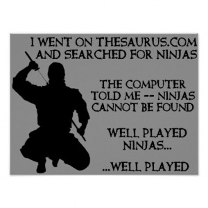 thesaurus_ninjas_funny_ninja_poster_sign ...