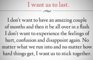want us to last...