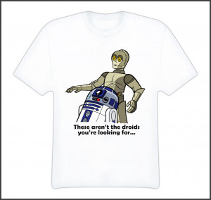 Star Wars Droids C3Po R2D2 Funny T Shirt
