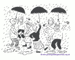 quotes about dancing in the rain. growing old cartoon - dancing