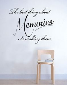 about Memories Wall Sticker Quote Bedroom Kitchen Inspirational Vinyl ...