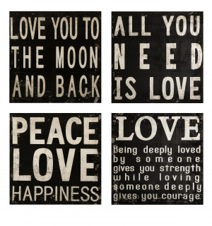 Collier Black and White Wall Quotes - Set of 4 by OJ Commerce74066-4 ...