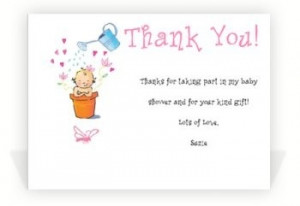 Ideas for Baby Shower Thank You Notes
