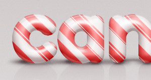 Psd Candy Cane Text Effect