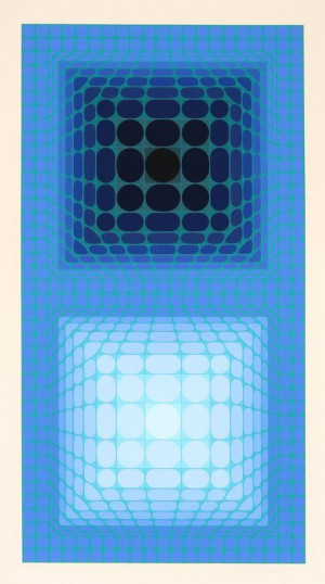 Victor Vasarely, Antares, Serigraph. 2/20, 12pm