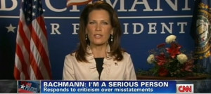 Please hold your gaffes: In June 2011, Michele Bachmann made it clear