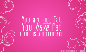 Runner Things #881: You are not fat. You have fat. There is a ...
