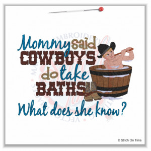 4970 Sayings : Cowboys Do Bath 5x7 £1.90p