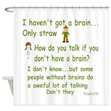 Scarecrow Wizard of Oz Quote Shower Curtain for