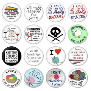 funny knitting sayings on buttons