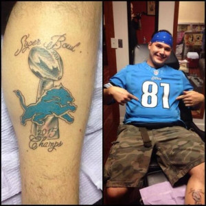 Detroit Lions Fan’s 2015 Super Bowl Champs Tattoo Is The New Browns ...