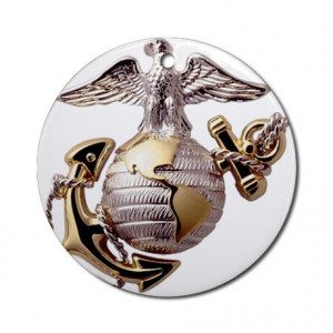 Christmas Gifts > Christmas Seasonal > USMC Logo Ornament (Round)