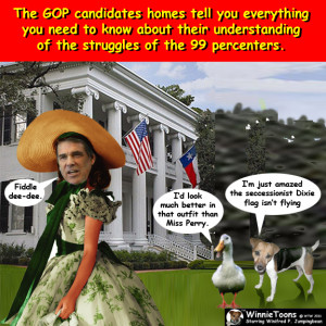 No doubt Rick Perry sweeps across the lawn in Scarlett O’Hara drag ...