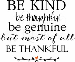 Be Kind Be Thankful Christian Wall Decals