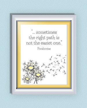 Inspirational Disney Quote from Pocahontas - Typographic Disney Poster ...