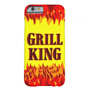Grill King Red Flames BBQ iPhone Case Barely There iPhone 6 Case