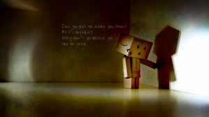 Danbo Quote Love On Room Wallpaper Free
