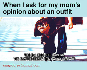 funny disney mom the incredibles clothing opinion edna hobo suit ...