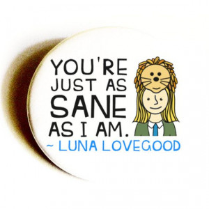 Luna Lovegood Buttons Book Character Quotes Harry Potter Accessories ...