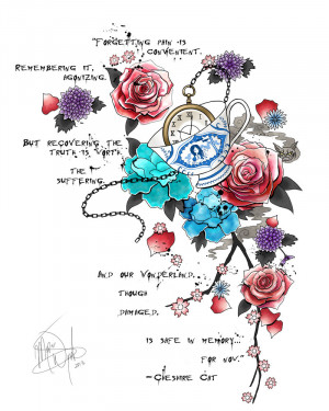 Alice In Wonderland Quotes Tattoos Alice in wonderland tattoo