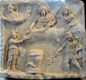 Ancient Roman carvings of Mithraism - dated between 300-400 CE. Note ...